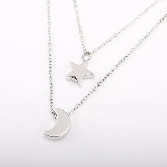 🎉5/$25🎉 Boho Star & Moon Multi Layered Necklace - Picture 3 of 8